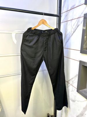 Ralph_Lauren Polo Black Classic Linen Super Premium Trouser F2769-BL