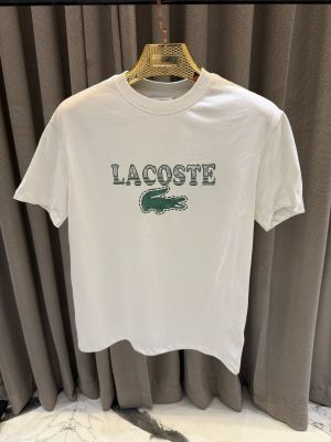 Lacost_e Middle Brand Print Round Neck T-shirt White 