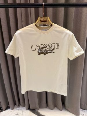 Lacost_e Middle Brand Print Round Neck T-shirt Off-white 