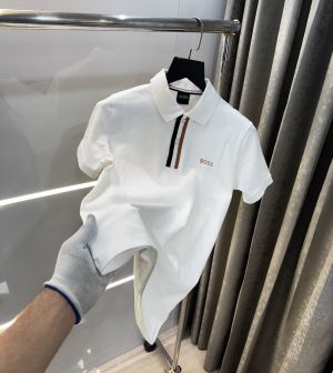 Hugo  Boss White Logo Work Premium Polo T-Shirt