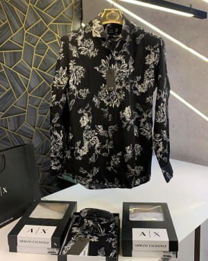 Armani_Exchange_Black_Floral_Print_Exclusive_Shirt_With_Box_Packing_And_Carry_Bag_(969)
