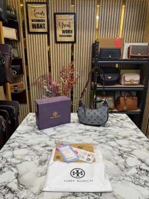 Tory_Burch Shoulder Bag With Box And Dust Bag (Blue)