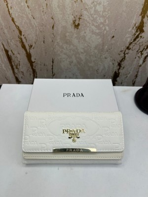 PRAD_A PREMIUM LONG WALLET WITH OG BOX 8084 (WHITE)