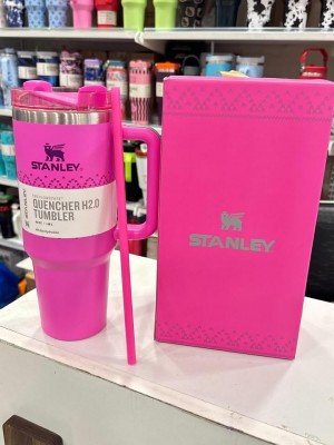 Stanley x Designer Edition Quencher H2 O FlowState Tumbler 40 OZ Hot Pink
