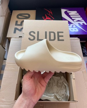 YeeZy Slide BONE UA Premium Quality With Original Slide Box Tags Butter Paper StockX