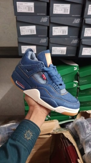 Nikee Air Jordan 4 Denim Blue Semi UA 201 royal Nikee Air Jordan 4 Denim Blue Semi UA 201 royal