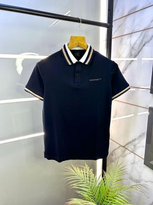 Aston Martin Hacket t Navy Polo Premium Collar Neck T-shirt F2668-NY