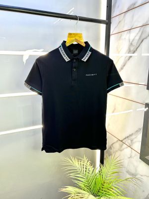 Aston Martin Hacket t Black Polo Premium Collar Neck T-shirt F2668-B2