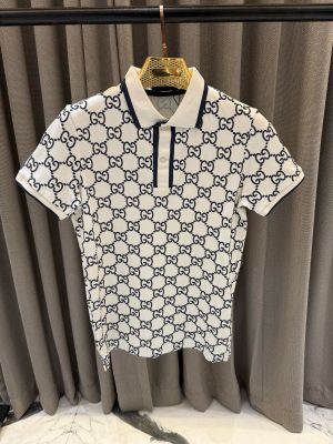Gucc_i GG Full Monogram Polo T-shirt White 
