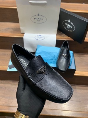 Pradaa Saffiano Premium Leather Loafer
