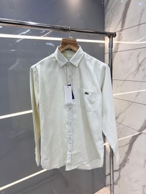 Lacost e Green Premium Shirt Oxford Cotton With custom Branded Button Tagging And Brand Poly Bag 2806