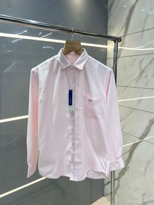 Lacost e Pink Premium Shirt Oxford Cotton With custom Branded Button Tagging And Brand Poly Bag 2805