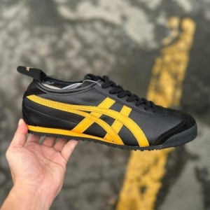 Onitsuka Tiger Mexico 66 Black Yellow Sneakers For Mens