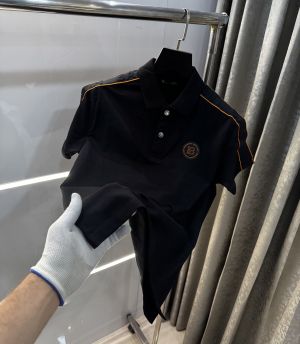 Balmai n Paris Black Embossed Logo Imported Polo T-Shirt