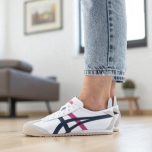 Onitsuka Tiger Mexico 66 White Blue Pink Sneakers For Girls