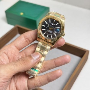 Rolex Sky Dweller Yellow Gold Black Dial