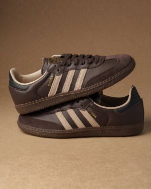 Adida s Samba Og Dark Brown Beige Gum Sneakers