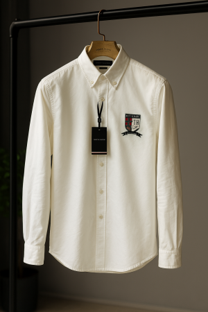 TOMMY HILLFIGER WHITE SOLID SHIRT