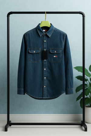 TOMMY HILLFIGER DENIM SHIRT BLUE