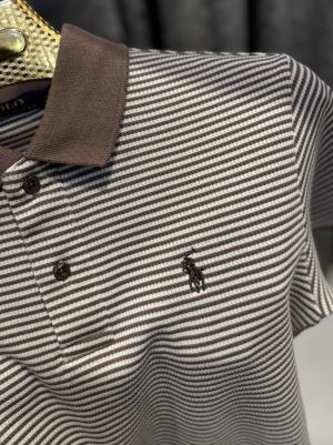 RALPH LAUUUREN POLO TSHIRT STRIPS PREMIUME BROWN