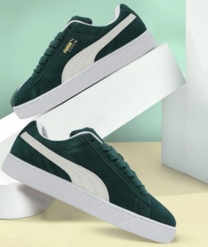 pum aa suede xl Green White with extra lace 464