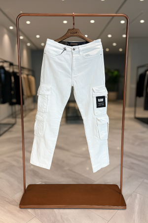 GSTARR RAW CARGO WHITE 6 POCKETS