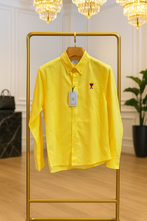 AMI PARIS PREMIUM SHIRT SEMI LINEN FABRIC FULL