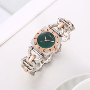 Gucc i Designer Dual Tone-Green Dial Ladies Premium Watch