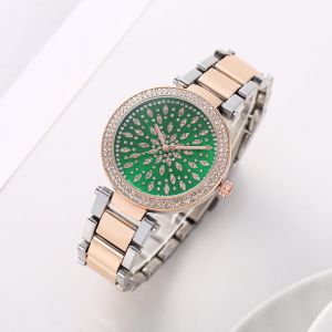 Micheal Kors MK7286 Rosegold Two Tone Green Dial