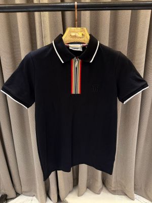 Burberr_y Chest Logo Polo T-shirt Black 