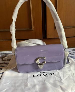Coach_Studio_Baguette_Purple_Patent_Leather_With_OriginalBox_DustCover_Tags