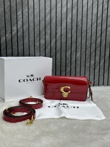 Coach_Studio_Baguette_Red_Patent_Leather_With_OriginalBox_DustCover_Tags