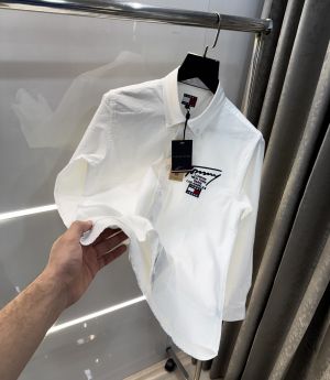 Tommy  Hilfiger White Embroidery Logo Premium Shirt