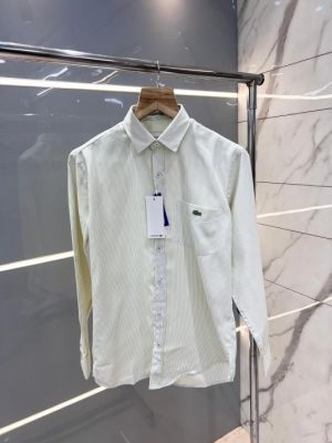 Lacost e Green Premium Shirt Oxford Cotton With custom Branded Button Tagging And Brand Poly Bag 2806