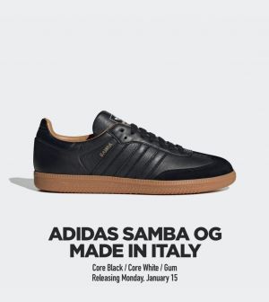 Adida_s Samba OG MADE IN ITALY BLACK Men Shoes