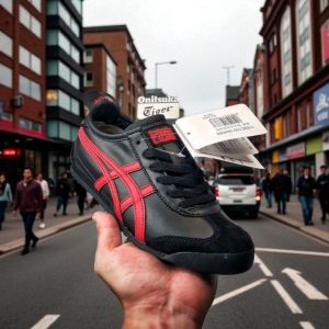 Onitsuk_a Tiger Mexico 66 Black Classic Red Sneakers For Men Shoes