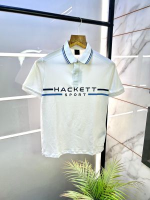 Aston Martin Hacket t White Polo Premium Collar Neck T-shirt F2668-WH