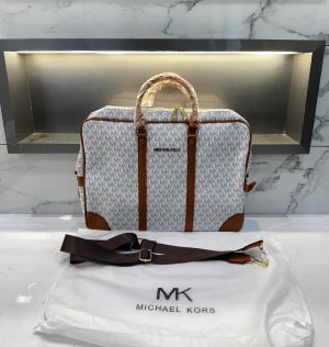 Michael  Kors White Monogram Luxury Laptop Bag