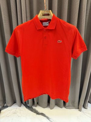 SALE Lacost_e Chest Logo Polo T-shirt Orange
