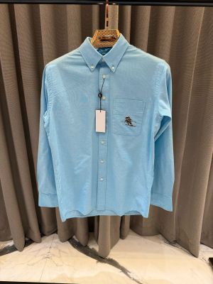 SALE Ralph_Lauren Logo Sky Full Sleeves Shirt blue