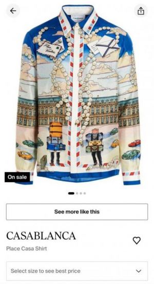 Casablanc a Premium Imported All Over Printed Shirt with Brand Box 2680