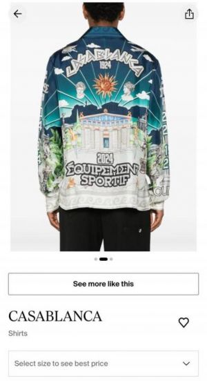 Casablanc a Premium Imported All Over Printed Shirt with Brand Box 2681
