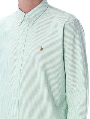 SALE Ralph_Lauren Lining Full Sleeves Shirt Sea Green