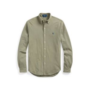 SALE Ralph_Lauren Chest Logo Full Sleeves Shirt Olive 