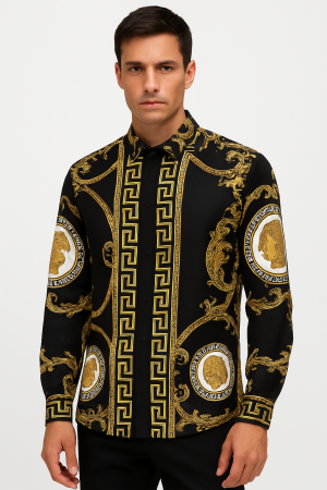 Versac_e Borroc Imported Black Shirt