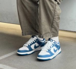 Nik_e Dunk Low Sashiko Industrial Blue Men Shoes
