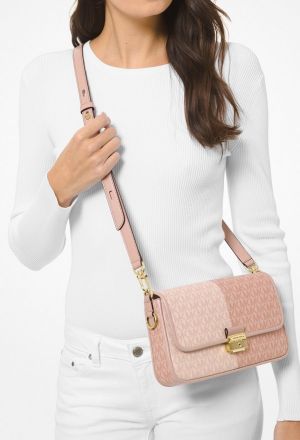 Michael-Michael-kors Bradshaw Two Tone Logo Convertible Shoulder bag with box 75