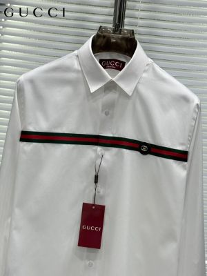 GUCC_I WHITE FRONT STRIP FULL SLEEVES WITH BOX