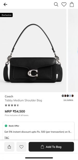 Coac_h tabby shoulder sling bag with Og box 519
