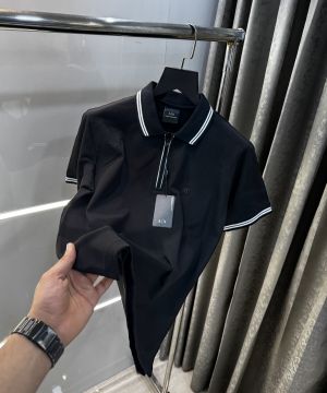 Arman i Exchange Black Patch Logo Premium Polo T-Shirt